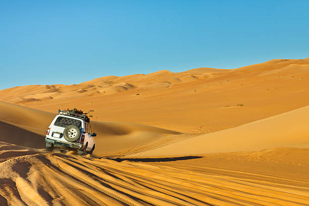Sahara Desert Safari - Off-road vehicle driving in the Awbari Sand Sea, Libya