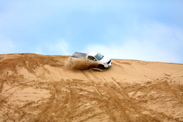 Off-road vehicle traveling in the desert